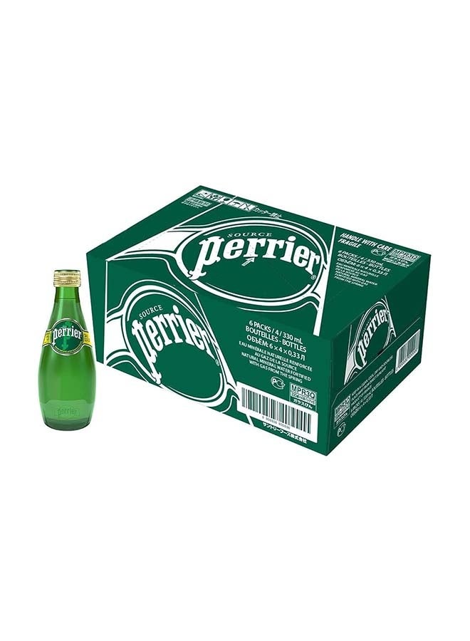 Perrier Natrual Sparkling Water Glass Bottles -(24x330ml)